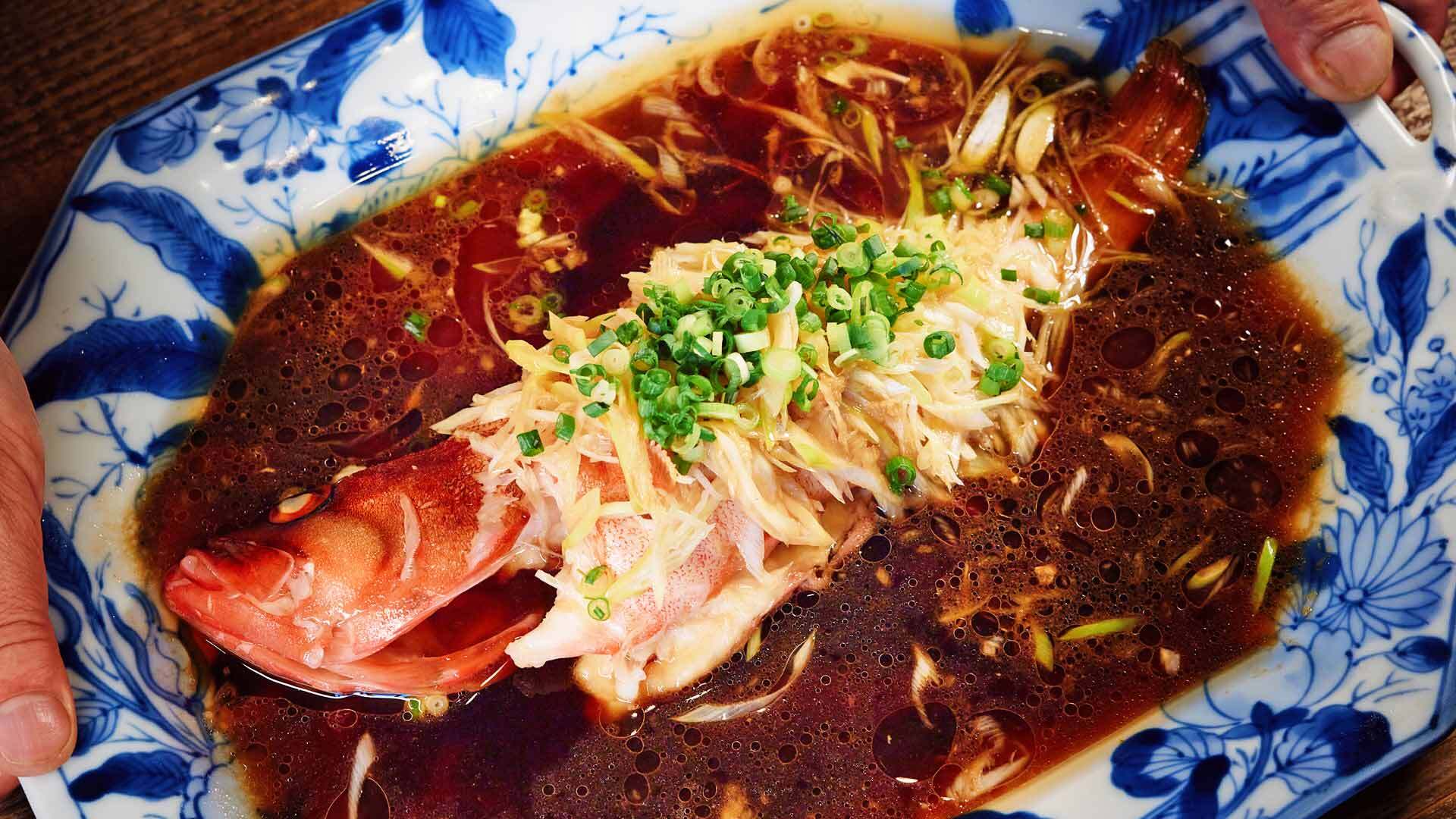 『中国料理 香（シャン）』：「アカハタの葱生姜蒸し」￥3,700（350g）