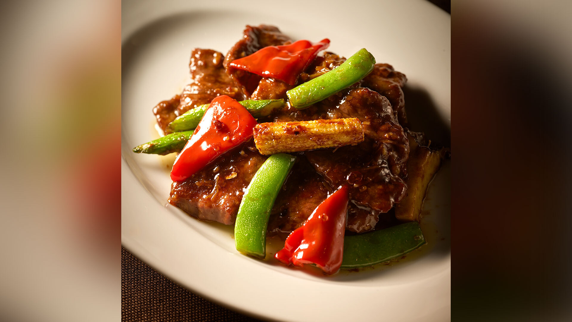 『彬龍華66』：「黒毛和牛内モモ炒め XO醤」￥4,200