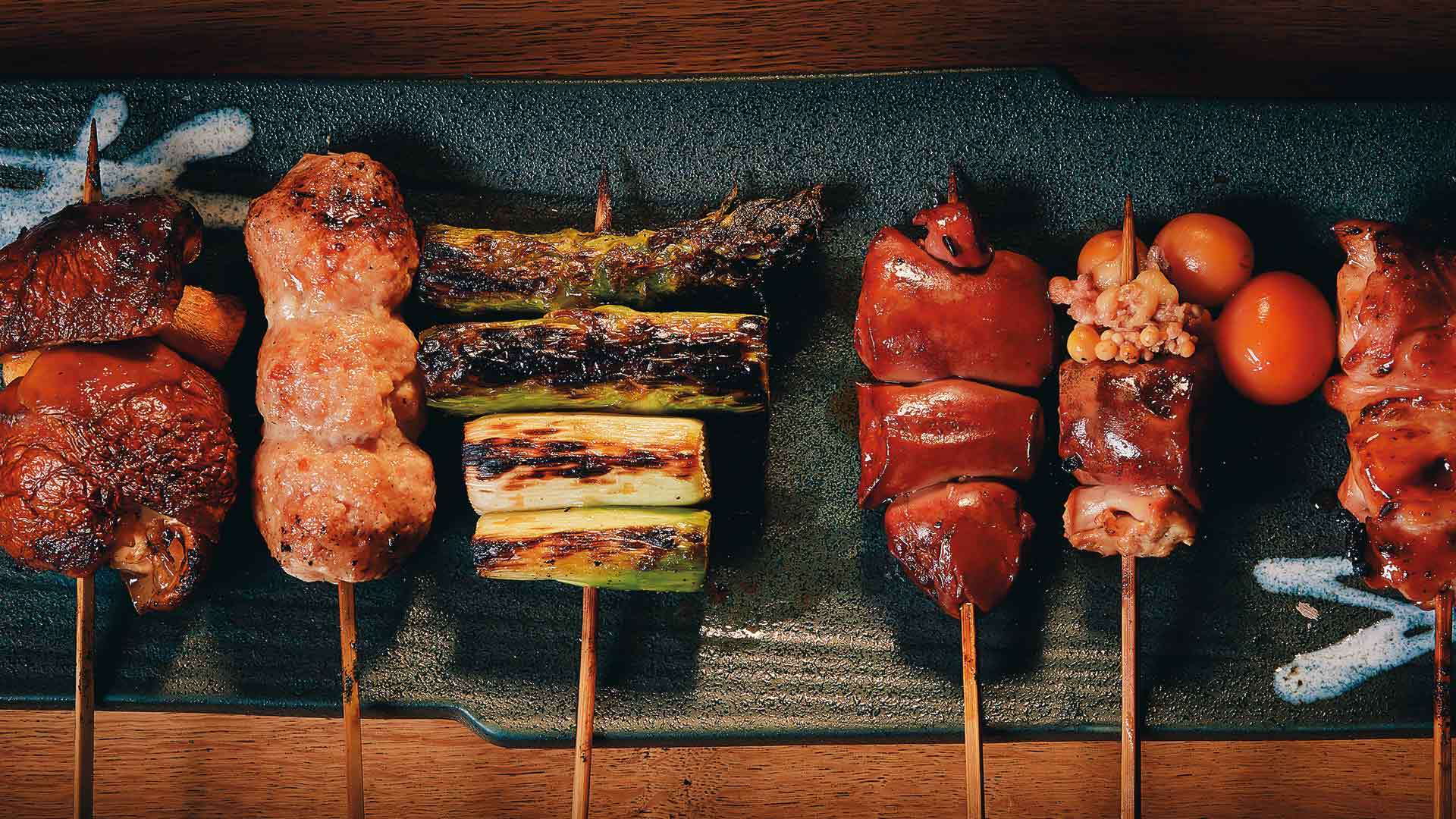 『焼き鳥 かみむら』：おまかせの一例