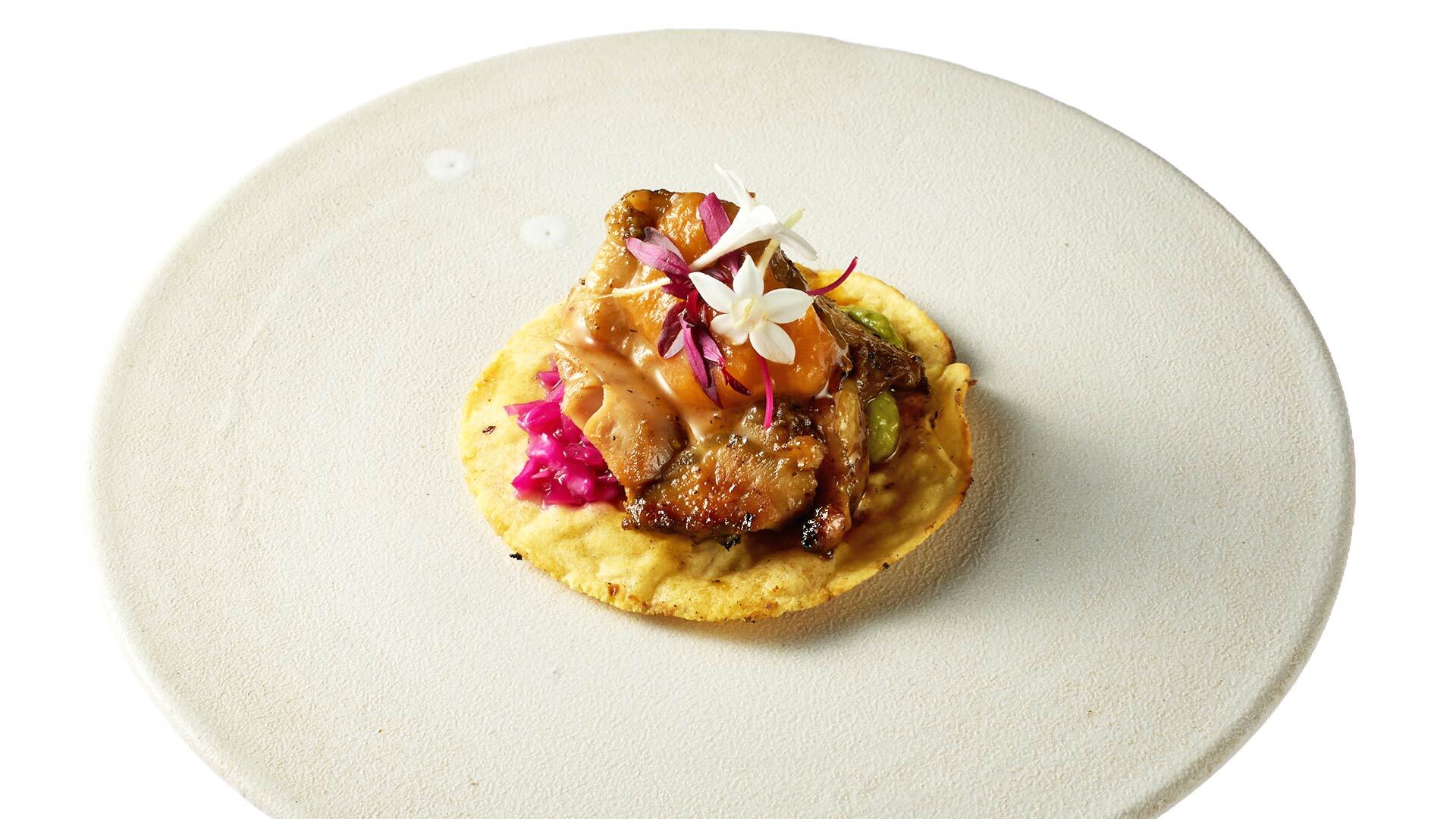 『鳥おか』：タコス