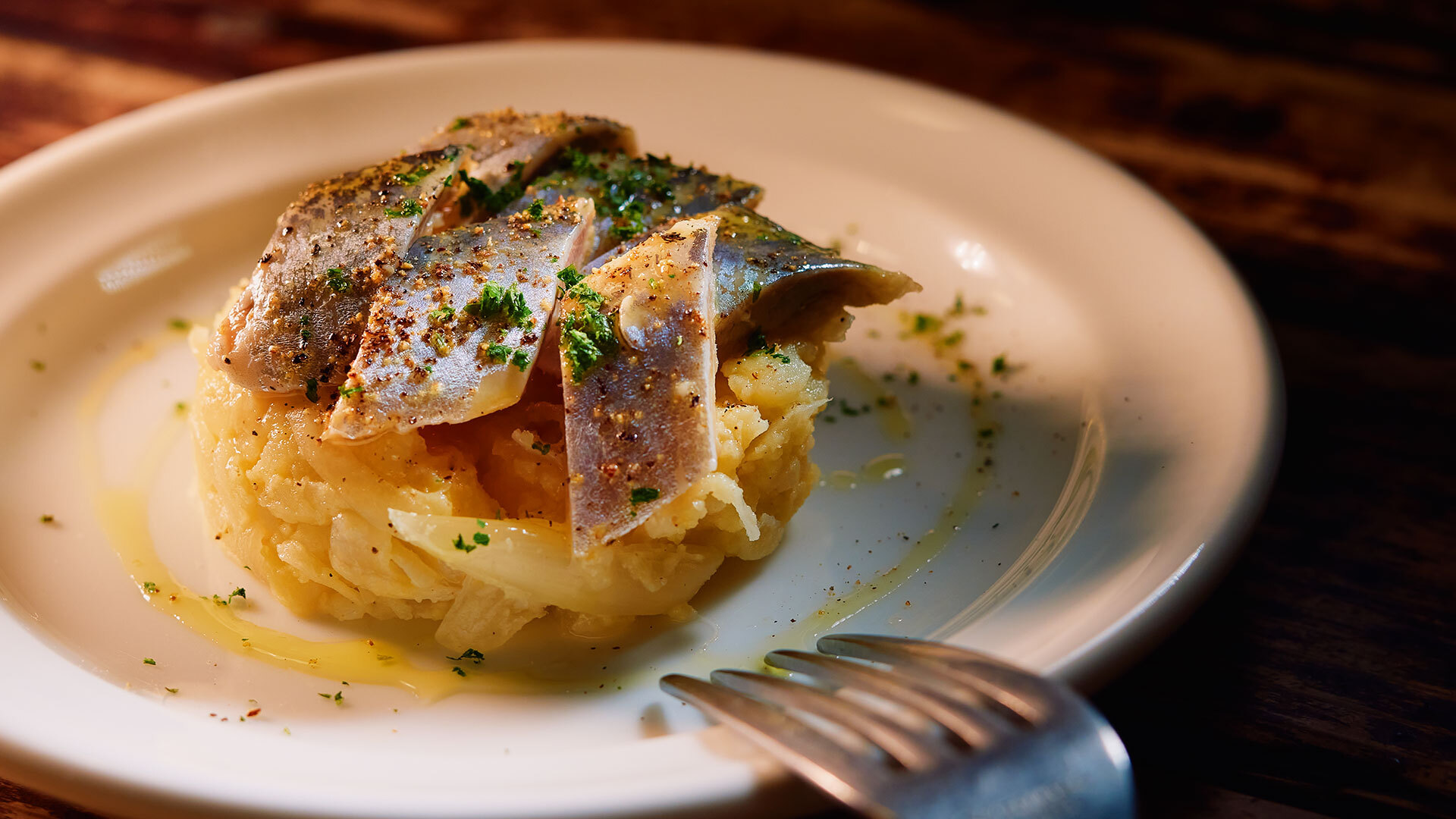 『vivo daily stand高田馬場店（ビーボ デイリースタンド）』：「イワシのマリネとじゃがいものサラダ」￥660