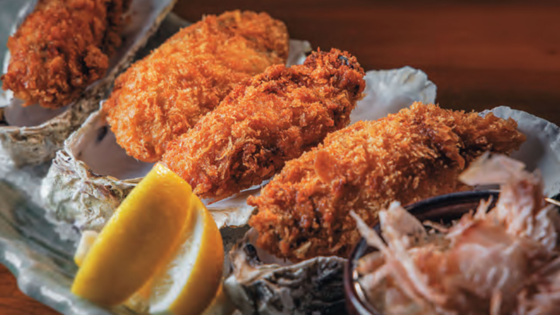 『牡蠣海鮮料理 かき家 こだはる 新橋店』：「大粒カキフライたくあんタルタル」1個￥638