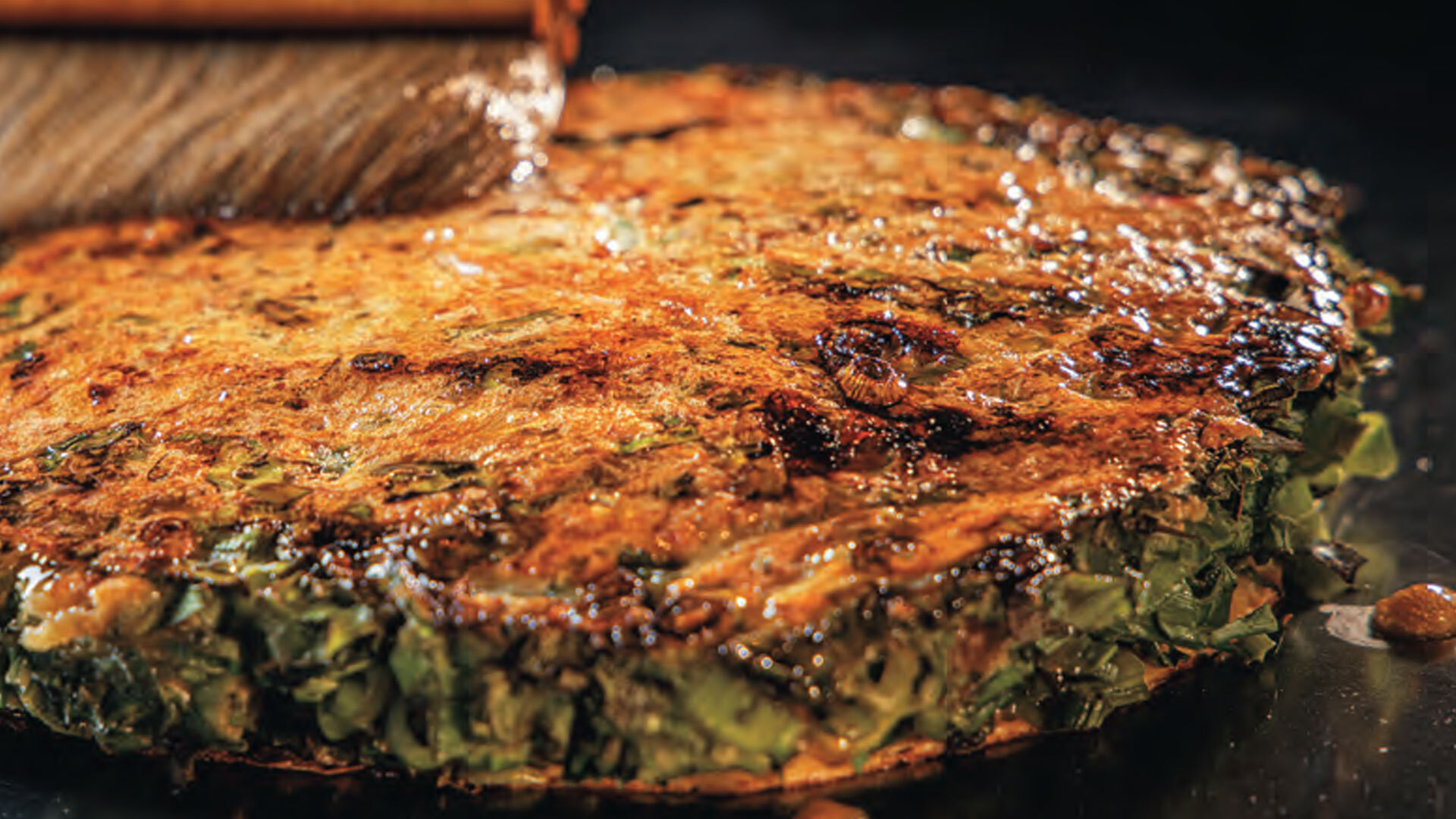 『お好み焼き いまり 奥恵比寿』：「おかんのねぎ焼き」￥1,600