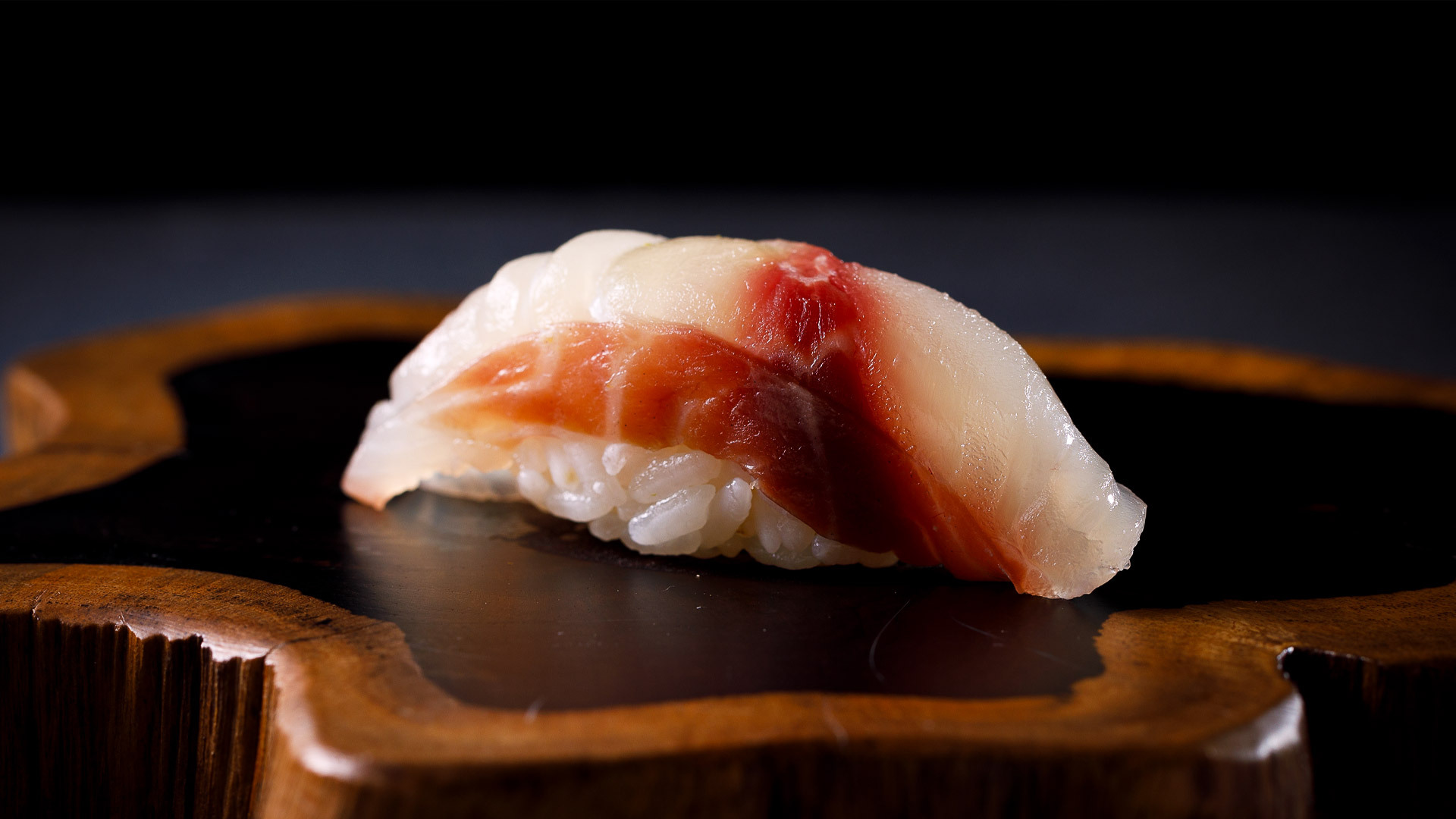 『HISASHI SUSHI』：旬の握りの一例（￥550～）
