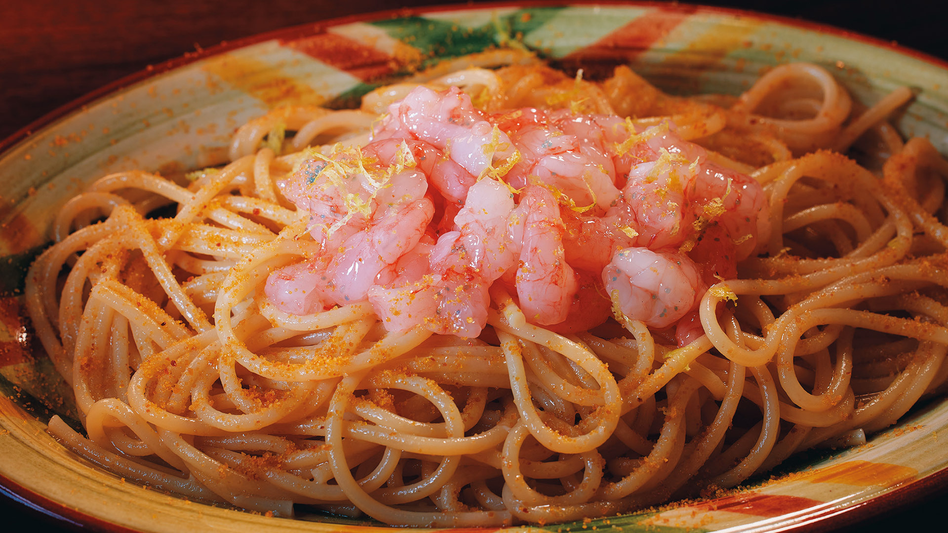 『TRATTORIA ICIEI』：「北海道産甘エビのパスタ シチリア風」￥2,500