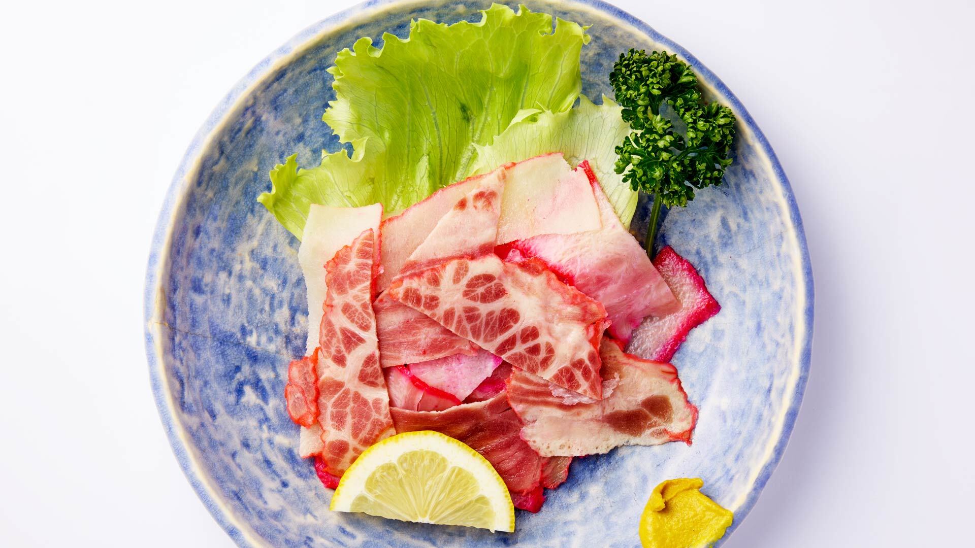 『信濃屋』：「鯨ベーコン切り落とし」￥950