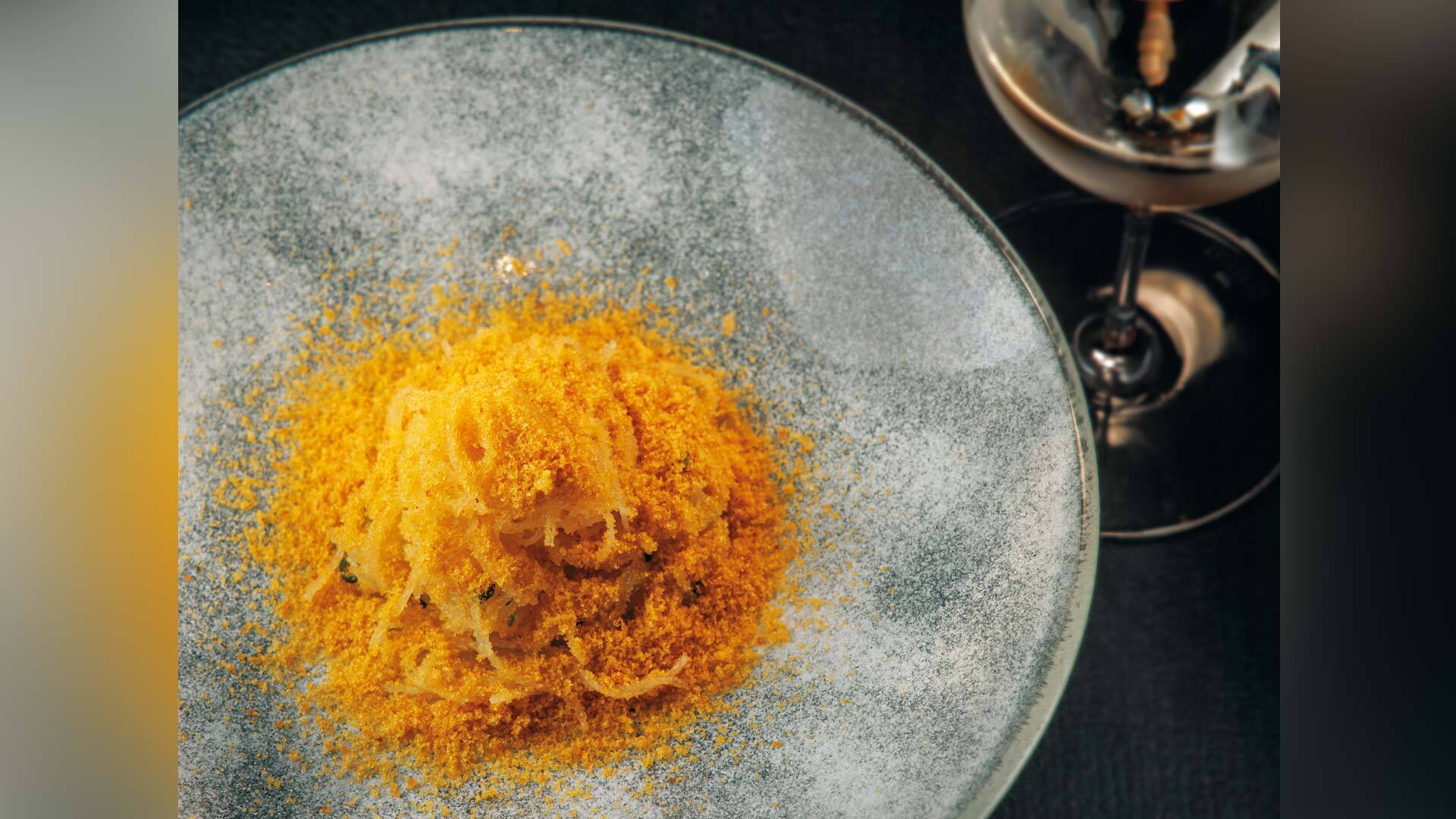 『KANTA』：おまかせコースより「からすみの冷製ビーフン」