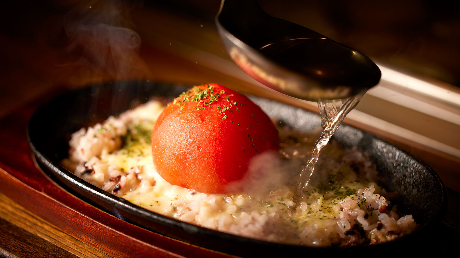 『関西煮 理 OSAMU TOKYO』：「鉄板リゾット」￥1,800