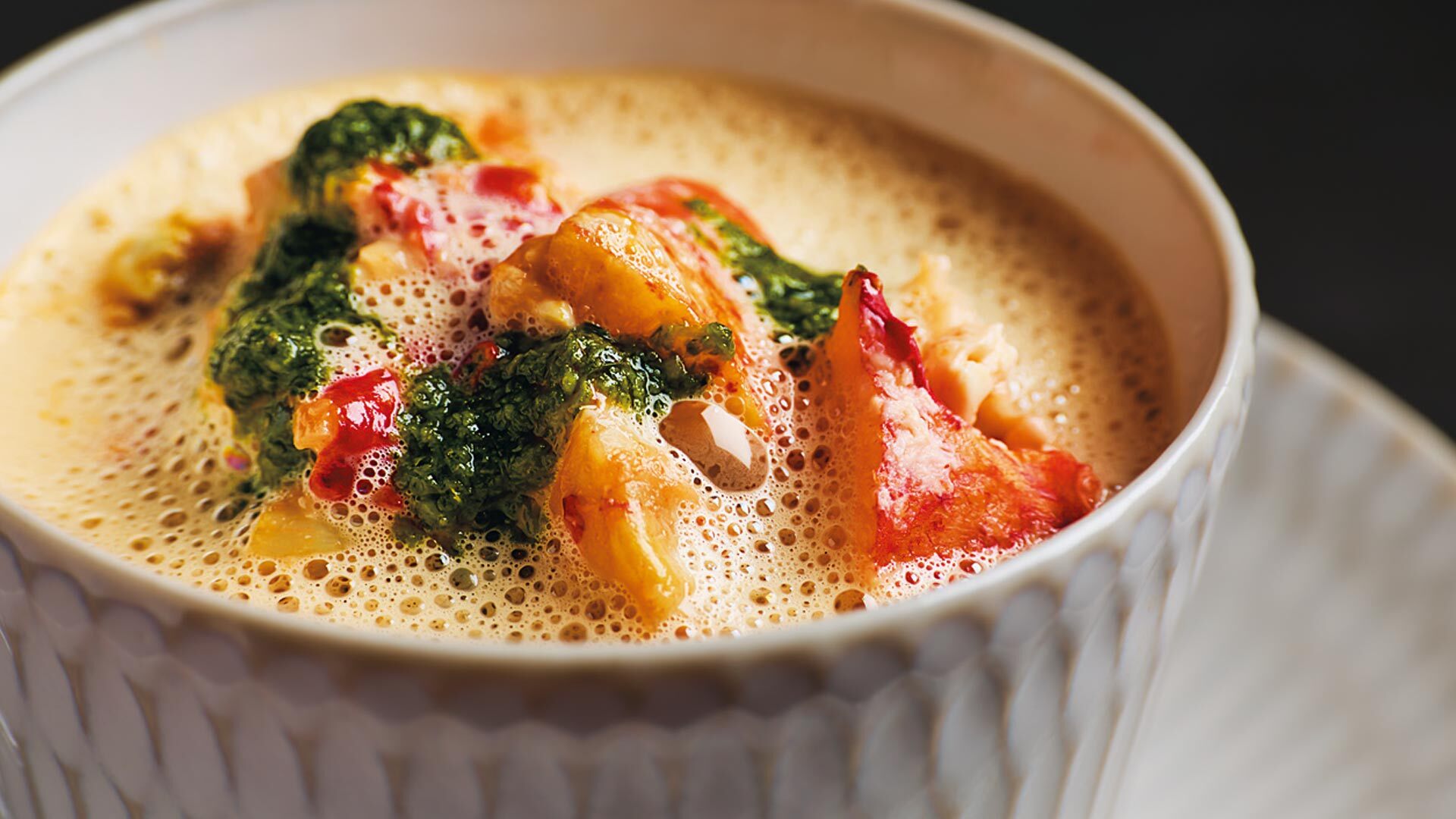 『Minariva』：「オマール海老の茶碗蒸し アメリケーヌソース」￥3,600